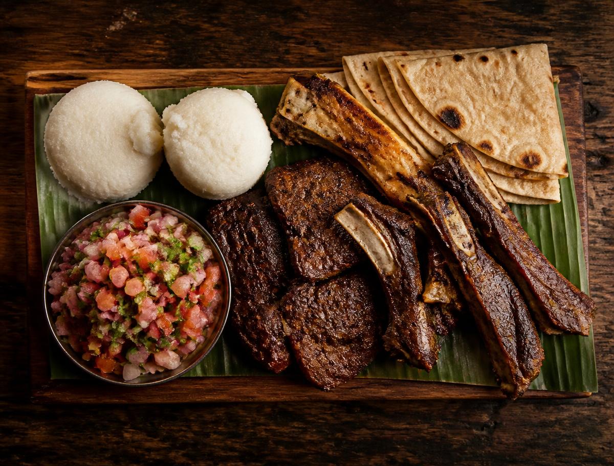 Nyama choma platter