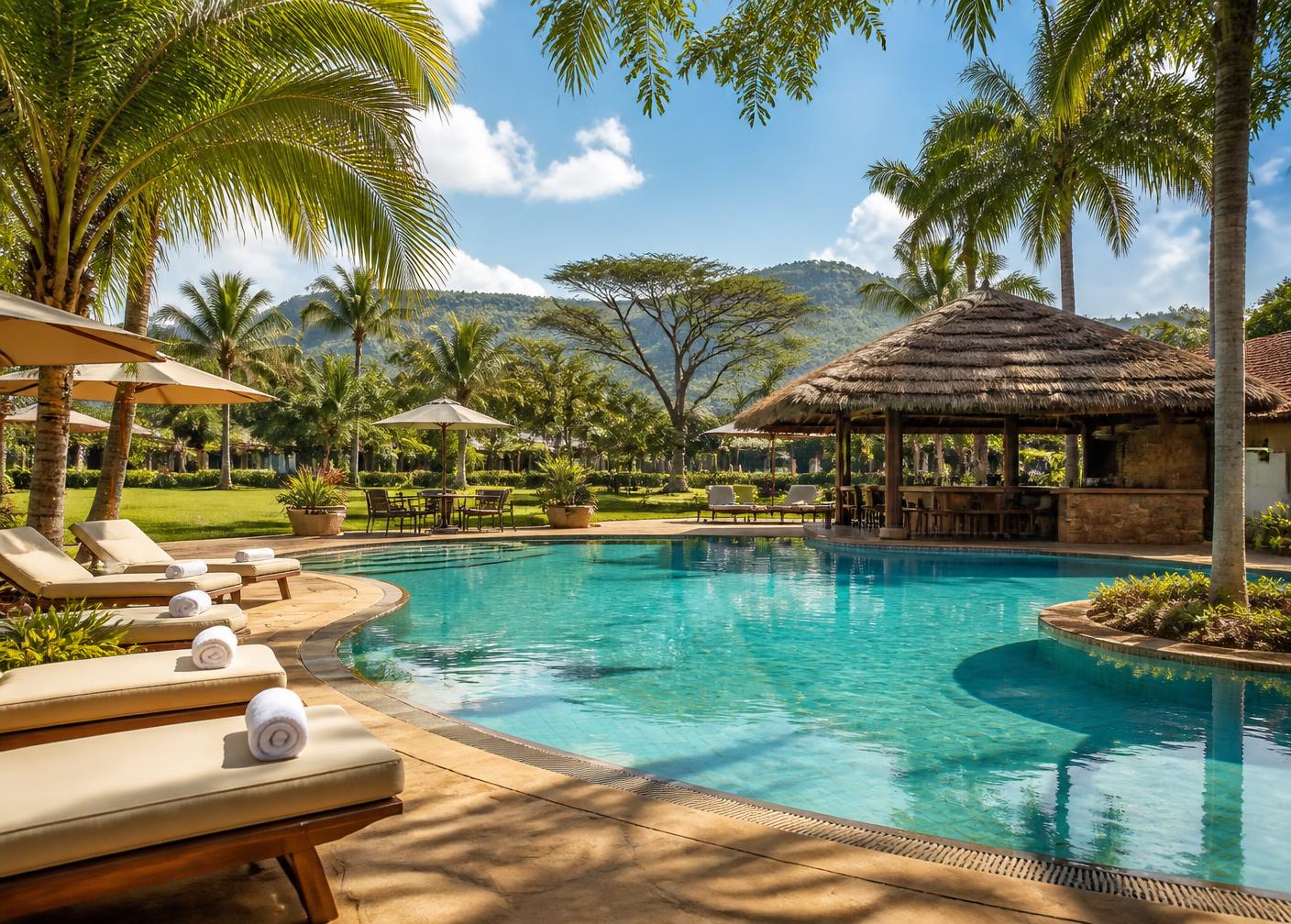 Poolside loungers